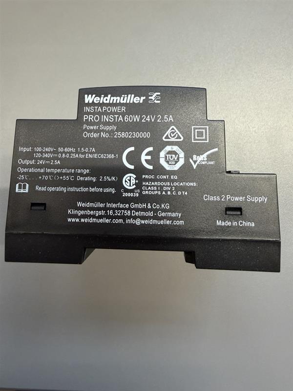 PRO INSTA 60W 24V 2,5A Hutschienen-Netzteil PRO INSTA 60W 24VDC – Bild 2 von 3